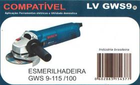 Escova Carvão Esmerilhadeira Gws 9 - 115/100 Bosch Lv Gws9