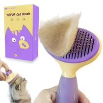 Escova Cat Brush YieFur de silicone autolimpante para cuidar de gatos