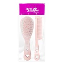 Escova Cerdas Macias Pente Infantil Bebês Crianças Rosa Recém Nascido Kit Higiene Menina Cuidados com o Cabelo Hair Escova Cerdas Macias Pente Infantil Bebês Crianças Rosa Recém Nascido Kit Higiene Menina Cuidados com o Cabelo Hair