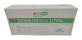 Escova Cervical Ginecológica Estéril 100 unidades c/ NF Cral - Cralplast / Absorve