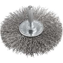 Escova circular 3" cerdas em aço inox 20.000/min com haste 1/4" VONDER