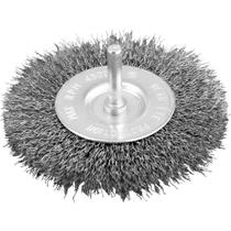 Escova circular 4" cerdas em aço inox 4.500/min com haste 1/4" VONDER