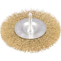 Escova circular 4" x 1/2" haste de 1/4" 101,6 mm x 12,7 mm x 6,35 mm VONDER