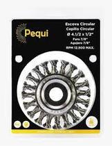 Escova Circular Aço Carbono Trança 4.1/2 X 1/2 X 7/8 - Pequi Escova Circular Aço Carbono Trança 4.1/2 X 1/2 X 7/8 - Pequi