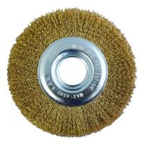 Escova Circular Aço Latonada 6x1.2 Pol. C/ Buchas Disflex