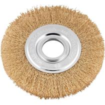 Escova Circular aço Latonado, 6" x 1/2" (152,4 mm x 12,7 Mm), com Bucha de Redução, Vonder OstenVonder Escova Circular aço Latonado, 6" x 1/2" (152,4 mm x 12,7 Mm), com Bucha de Redução, Vonder OstenVonder