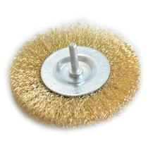 Escova Circular Com Haste Starfer 100mmx10mm Escova Circular Com Haste Starfer 100mmx10mm