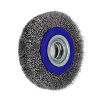 Escova Circular de Aço Carbono Ondulado 6" x 1" para Remoção de Ferrugem - Berwanger