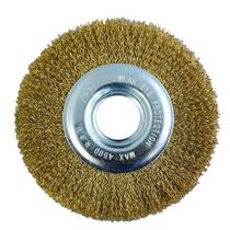 Escova Circular de Aço Latonada 6x1/2" com Buchas Disflex