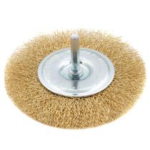 Escova circular latonada, haste 6mm, 100mm, 1pc // mtx