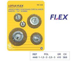 Escova circular lotus flex jogo c/5 ref:4448