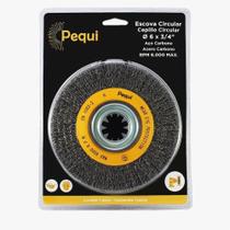 Escova Circular Ondulada Pequi 150mm x 19mm de Aço Carbono