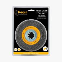 Escova Circular Ondulada Pequi 150mm x 25mm de Aço Carbono Escova Circular Ondulada Pequi 150mm x 25mm de Aço Carbono