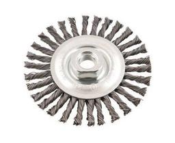 Escova circular torcida 4.1/2x1/4" rosca m14 aço carbono polido 12500rpm - Vonder Escova circular torcida 4.1/2x1/4" rosca m14 aço carbono polido 12500rpm - Vonder