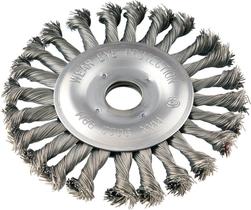 Escova Circular Torcida 6x1/2 Furo 7/8 Aço Carbono Polido