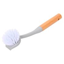Escova Clean Multiuso Cinza Cabo Bambu Ponta Espátula 26cm Escova Clean Multiuso Cinza Cabo Bambu Ponta Espátula 26cm