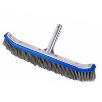 Escova com cerdas de aço 44 cm limpeza de piscina alvenaria