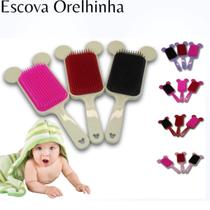 Escova com Orelhinha Raquete Flex Para Cabelos Infantil Escova com Orelhinha Raquete Flex Para Cabelos Infantil