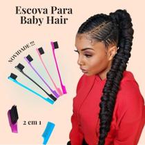 Escova Com Pente Especial Para Baby Hair 2 Em 1