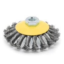 Escova Conica 4'' Aço Torcido Rosca M14 Tradestar