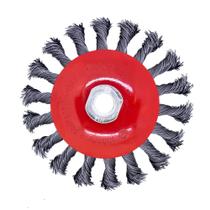 Escova Cônica Trançada 4.1/2 Pol (115mm) Rosca M14 100 Unidades