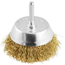 Escova Copo 3 Aco Carbono Latonado Ondulado Beltools