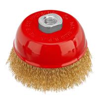 Escova Copo de Aço Carbono Ondulada Latonada M14 4'' 746059 MTX Escova Copo de Aço Carbono Ondulada Latonada M14 4'' 746059 MTX