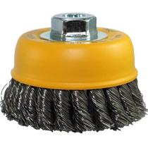Escova Copo Trançado 4" Rosca M14 Aço Temperado 0,50mm Escova Copo Trançado 4" Rosca M14 Aço Temperado 0,50mm