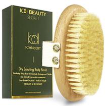 Escova corporal de escovação a seco iCandoit Boar Bristles para cuidados com a pele