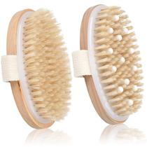 Escova corporal para escovação a seco, pacote com 2 unidades Bealihelp Natural Bristle Escova corporal para escovação a seco, pacote com 2 unidades Bealihelp Natural Bristle