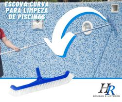 Escova Curva Limpeza de Piscinas - Brustec