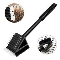 Escova De Aço 3 Em 1 Para Limpeza De Grelha E Churrasqueira Escova De Aço 3 Em 1 Para Limpeza De Grelha E Churrasqueira