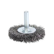 Escova de Aço Carbono Circular Ondulada com Haste 2"x5/16" 8mm 4500RPM Pequi Escova de Aço Carbono Circular Ondulada com Haste 2"x5/16" 8mm 4500RPM Pequi