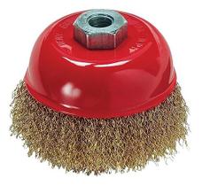 Escova De Aço Carbono Tipo Copo 100mm Rosca M14 Mtx Escova De Aço Carbono Tipo Copo 100mm Rosca M14 Mtx