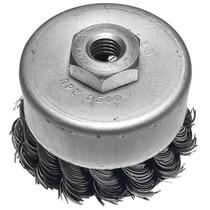 Escova de Aço Carbono Tipo Copo Trançada 4 x 1/4 POL 100 MM 3001 ABRASFER