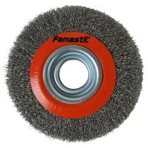 Escova de Aço Circular Famastil 6 Polegadas com Furo 1.25 Polegadas Limpeza e Desbaste de Metais Escova de Aço Circular Famastil 6 Polegadas com Furo 1.25 Polegadas Limpeza e Desbaste de Metais