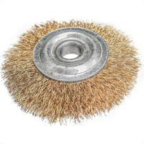 Escova De Aco Circular Mil Kits Aco Latonado Para Furadeira 3'' X1/2'' Sem Haste- M4 Escova De Aco Circular Mil Kits Aco Latonado Para Furadeira 3'' X1/2'' Sem Haste- M4