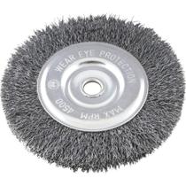 Escova de aço circular ondulada de 6 x 1/2 x 5/8"