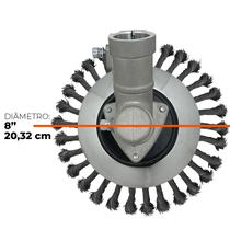 Escova de Aço Circular Universal para Roçadeira a Gasolina Importadas e Stihl, encaixe 1 polegada acompanha Redutor 20mm Carbon Fak