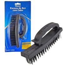 Escova de Aço Com Cabo Limpeza Pesada Limpa Ferrugem Grelha Espeto Ferro - Western Escova de Aço Com Cabo Limpeza Pesada Limpa Ferrugem Grelha Espeto Ferro - Western