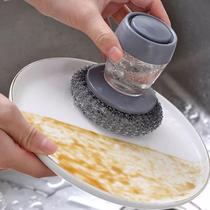 Escova de Aço com Dispenser de Detergente para Limpeza