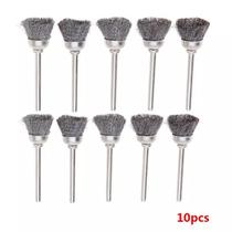 Escova de aço cone para micro retifica -10 peças