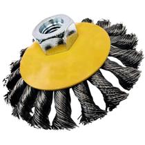 Escova De Aço Cônica Circular Trançada Torcida 100Mm Escova De Aço Cônica Circular Trançada Torcida 100Mm