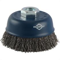Escova De Aco Copo Para Furadeira Brasfort 100Mm - 7259 Escova De Aco Copo Para Furadeira Brasfort 100Mm - 7259