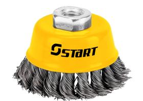 Escova De Aço Copo Trançada 3 Polegadas 75mm Com Rosca M14 Para Esmerilhadeira