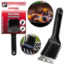 Escova De Aço Curva Com Raspador Gadan Para Limpeza