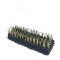 Escova de aço latonado manual com 6 fileiras sem cabo - 0.2025
