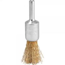 Escova de aço latonado ondulado tipo pincel 16 mm VONDER