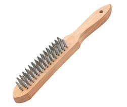 Escova de Aço Manual Com Cabo de Madeira 4 Fileiras Aeme Escova de Aço Manual Com Cabo de Madeira 4 Fileiras Aeme