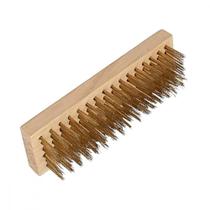 Escova De Aco Manual Compel Madeira Sem Cabo ./ Kit Com 12 Peças